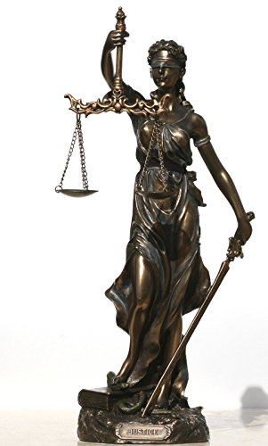 Veronese Goddess of Justice Themis Lady Justica - Figura de escultura (30 cm)