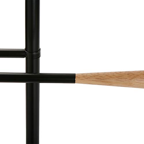 Versa 18790661 Galán de Noche Mueble Negro - Madera y Metal, 108x44x25 cm,Cuelga