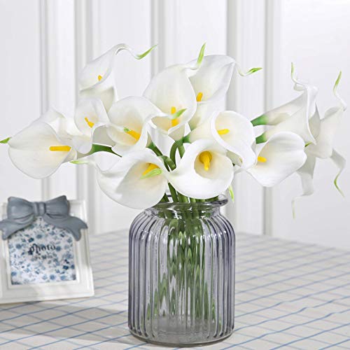 Veryhome 20 Unids Calla Lily Nupcial Ramo de Flores Artificial Flor de Látex Real Touch Home Party Decoración de La Boda