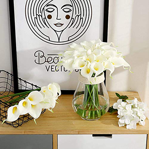 Veryhome 20 Unids Calla Lily Nupcial Ramo de Flores Artificial Flor de Látex Real Touch Home Party Decoración de La Boda