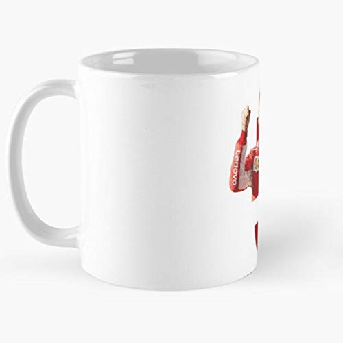 Vettel Five 5 Escuderia Ferrari Sebastian World Champion Escudetto La Mejor Taza de café de cerámica de mármol Blanco de 11 oz