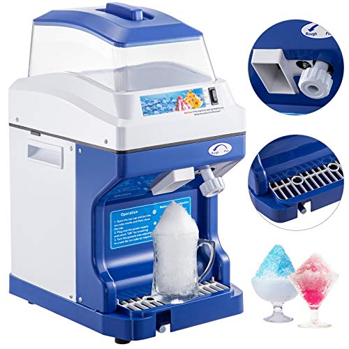 VEVOR Trituradora Hielo Eléctrica Automática 300 W Picadora de Hielo 200 kg/h Máquina de Cono de Nieve de Acero Inoxidable Máquinas de Granizados con Tolva de Capacidad de 5 kg con Tapa 320 RPM