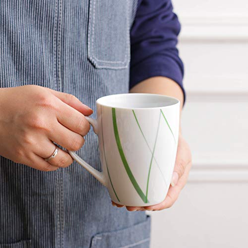 VEWEET Aviva 6 Piezas Vajillas de Porcelain Cafe Mug 10,3 CM Taza de Cafe Capacidad 360 ML Juego de Tazas