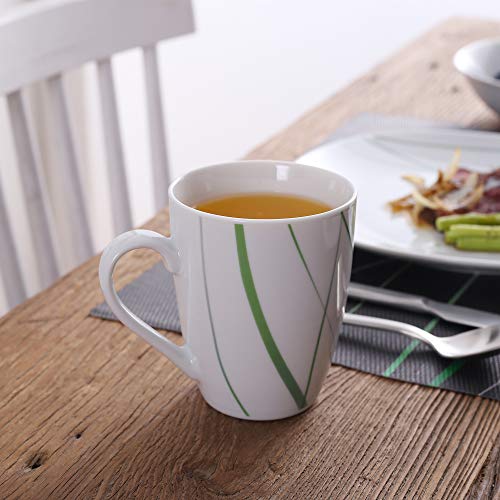 VEWEET Aviva 6 Piezas Vajillas de Porcelain Cafe Mug 10,3 CM Taza de Cafe Capacidad 360 ML Juego de Tazas