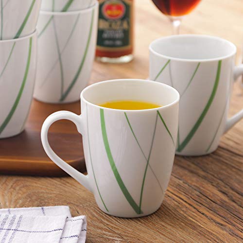 VEWEET Aviva 6 Piezas Vajillas de Porcelain Cafe Mug 10,3 CM Taza de Cafe Capacidad 360 ML Juego de Tazas