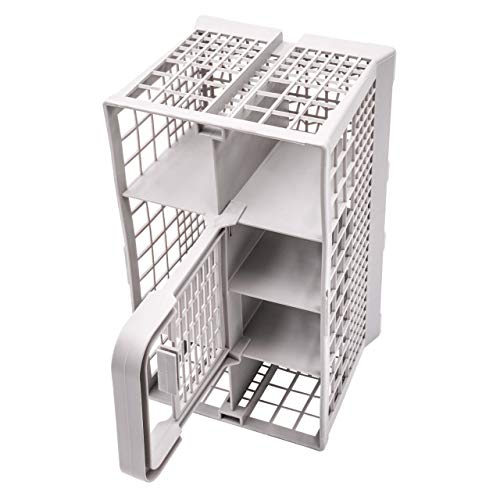 vhbw Cesta de cubiertos universal para la bandeja inferior de su lavavajillas por ej. Miele, Bosch, Siemens