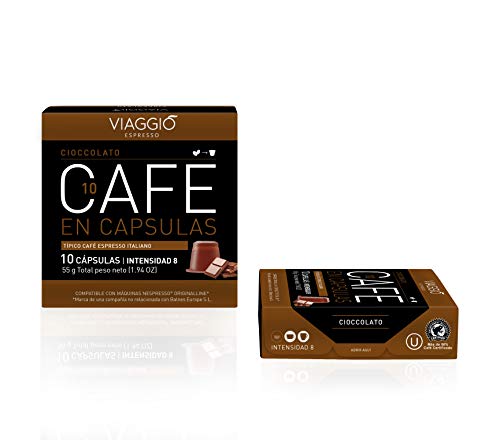 Viaggio Espresso Cápsulas de café compatibles con máquinas Nespresso Chocolate (120 Cápsulas)