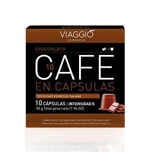 Viaggio Espresso Cápsulas de café compatibles con máquinas Nespresso Chocolate (120 Cápsulas)