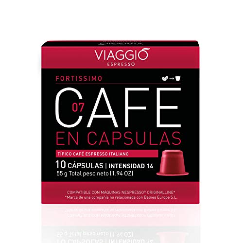Viaggio Espresso Cápsulas de café compatibles con máquinas Nespresso Mix intensos (60 Cápsulas)
