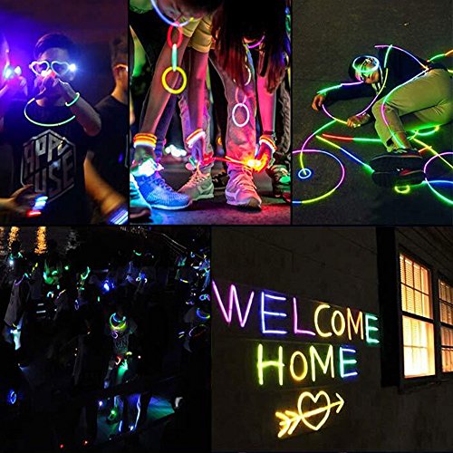 Vicloon 100 Pcs Barras Luminosas,Pulseras Fluorescentes Tubos Luminosos,Pulseras Luminosas para Carnaval Festividad Fiestas Disfraces