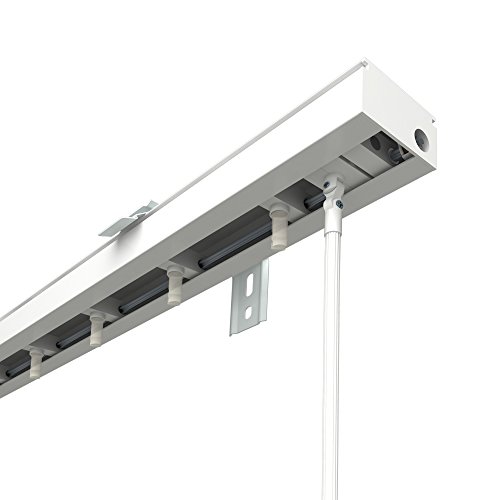 Victoria M. Rieles para Cortina de Lamas Verticales, para 8,9cm Lamas | 240cm Longitud, Blanco