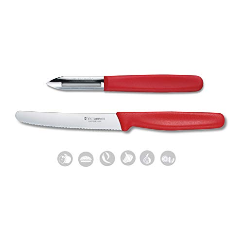 Victorinox Cuchillo, Acero Inoxidable, Rojo, Medium