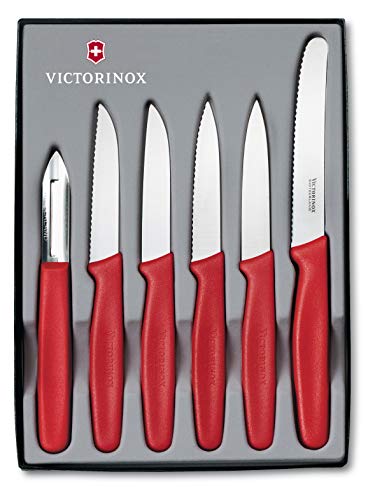 Victorinox Cuchillo, Acero Inoxidable, Rojo, Medium