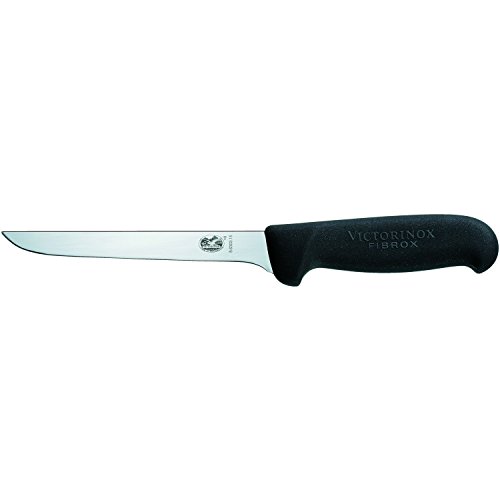 Victorinox Küche und Ausbeinmesser Fibrox Cuchillo, Acero Inoxidable, Negro, Medium