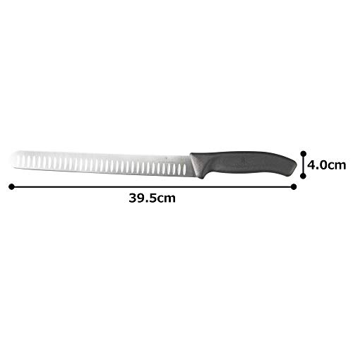 Victorinox Küchen Schinkenmesser Swissclassic Kullen Geschenksch Cuchillo, Acero Inoxidable, Negro, Medium