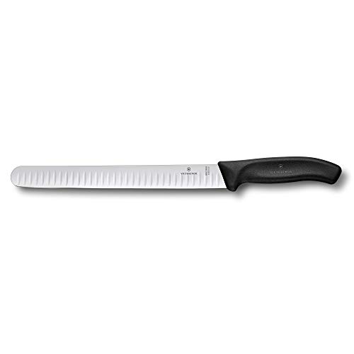 Victorinox Küchen Schinkenmesser Swissclassic Kullen Geschenksch Cuchillo, Acero Inoxidable, Negro, Medium