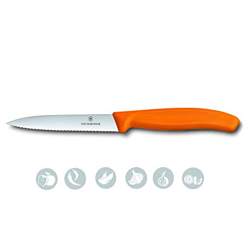 Victorinox SwissClassic Cuchillo, Acero Inoxidable, Naranja, Medium