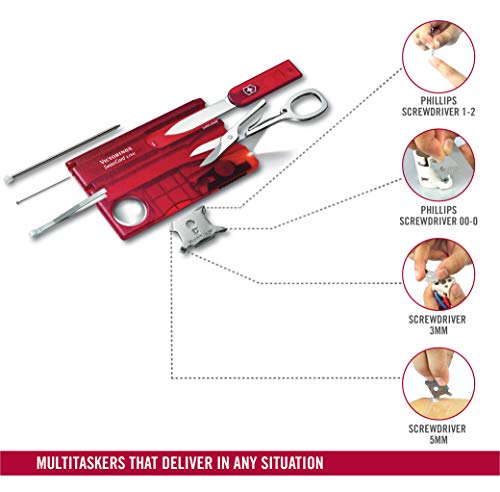 Victorinox V07300.T Carta Svizzera Lite, Acero Inoxidable, rojo