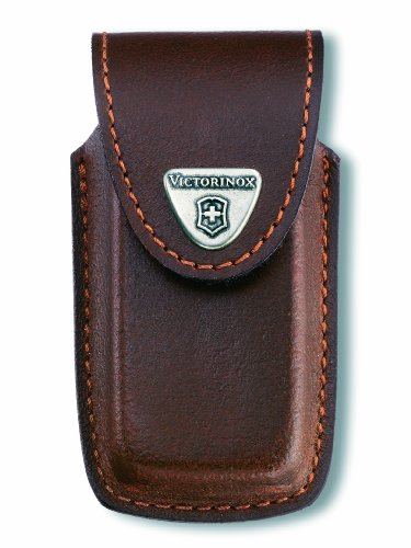 Victorinox V4.0535 Funda Piel, Lederetui Fã¼r SwissChamp, geblockt (40438), marrón, S