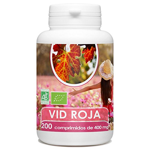 Vid Roja Hojas Orgánica - 400mg - 200 comprimidos