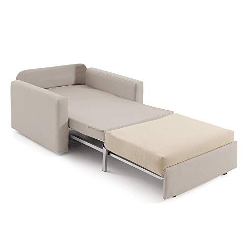 Vida de hogar - Sillón 1 Plaza Extensible ANTAX 92x82x49,5x99 cm Cerrado – 80x185 cm Abierto Cama - Color Moka