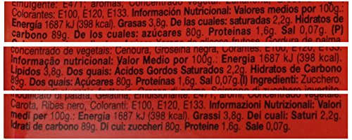 Vidal Golosinas. Rayaditos Sandía. Regaliz Relleno con intenso sabor sandía. Color Verde y su interior rosa. Bandeja 200 unidades