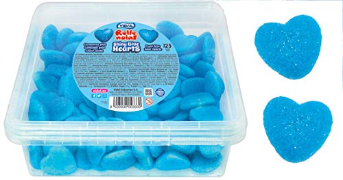 VIDAL - Shiny blue Hearts - Corazones Pica Azul - Rellenolas- 125 Unid