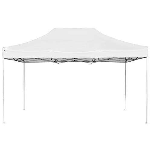 vidaXL Carpa Plegable Profesional Aluminio Cenador Pagoda Pérgola Fiestas Jardín Celebraciones Salones Estructuras Recintos Parasoles 4,5x3 m Blanco