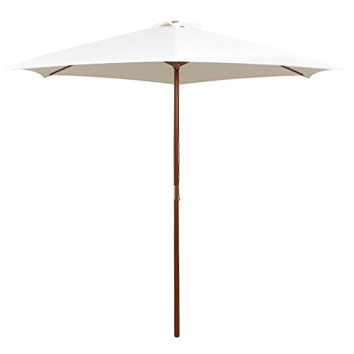 vidaXL Sombrilla de Pie Parasol Pedestal Toldo Cubierta Jardín Patio Terraza Playa Exterior al Aire Libre Protección UV Antiviento Crema