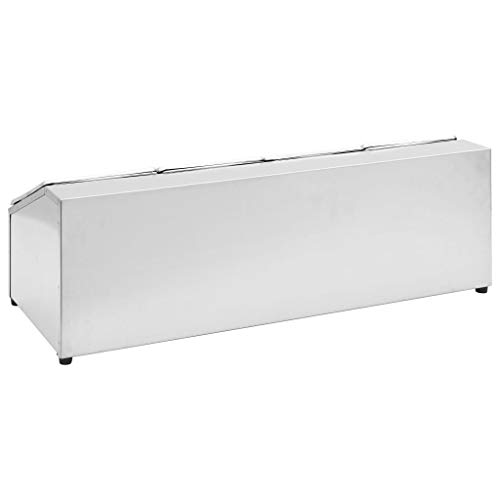 vidaXL Soporte bandeja Gastronorm con 4 bandejas 1/6 acero inoxidable