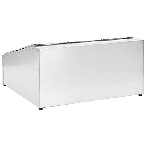 vidaXL Soporte bandeja Gastronorm con 6 bandejas 1/6 acero inoxidable