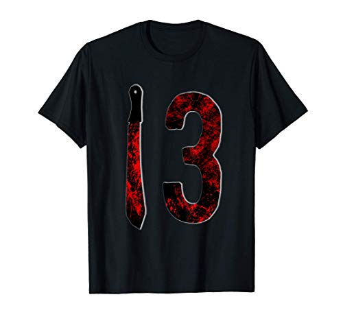 Viernes 13 Horror Bloody Machete Camiseta