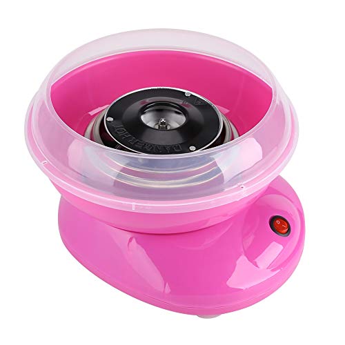 VIFERR Máquina de Algodón de Azúcar, Mini Máquina Eléctrica de Algodón de Azúcar Grado Alimenticio Máquina de Algodón de Azúcar DIY Segura Regalo para Niños Color Rosa 220V 450W