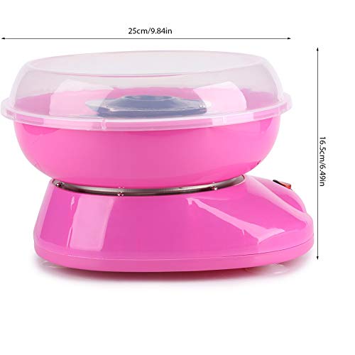 VIFERR Máquina de Algodón de Azúcar, Mini Máquina Eléctrica de Algodón de Azúcar Grado Alimenticio Máquina de Algodón de Azúcar DIY Segura Regalo para Niños Color Rosa 220V 450W