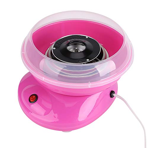 VIFERR Máquina de Algodón de Azúcar, Mini Máquina Eléctrica de Algodón de Azúcar Grado Alimenticio Máquina de Algodón de Azúcar DIY Segura Regalo para Niños Color Rosa 220V 450W