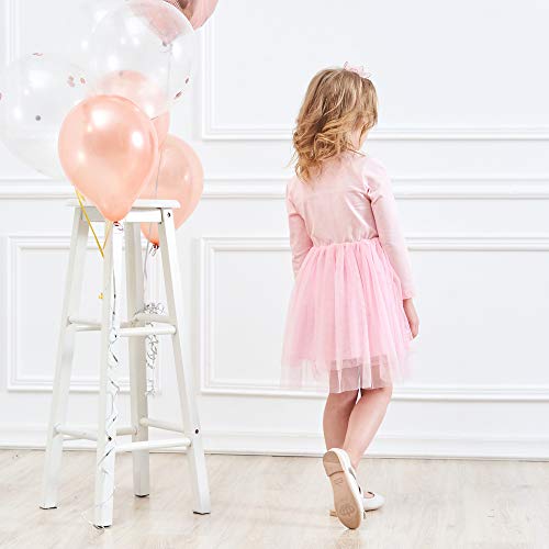 VIKITA Vestido Invierno Manga Larga Tul Algodón Bordado Unicornio para Niñas LH4579 8T