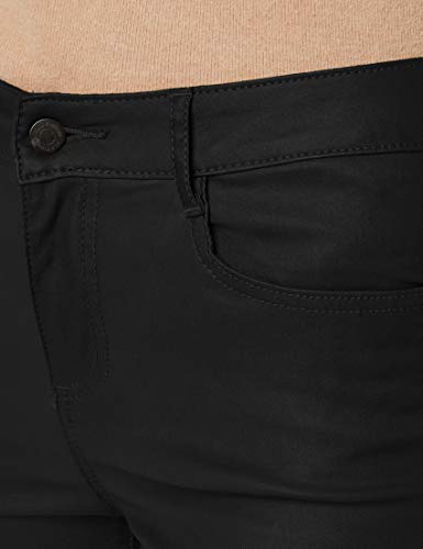 Vila Clothes Vicommit RW New Coated-Noos Pantalones, Negro (Black), 40 (Talla del Fabricante: Large) para Mujer