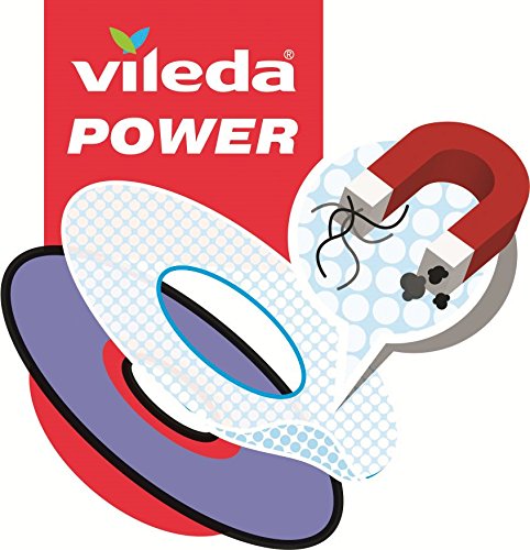 Vileda Virobi Slim - Mopa robot con sistema de autorotación y 2 programas de limpieza, apto para todo tipo de suelos e ideal para el pelo de mascotas, diseño ultrafino, color rojo