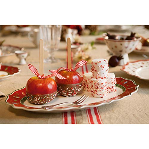 Villeroy & Boch 14-8585-2660 Plato para Pan Toy's Delight, para Navidad, 17 cm, Porcelana, Rojo, 18.0x18.0x8.0 cm