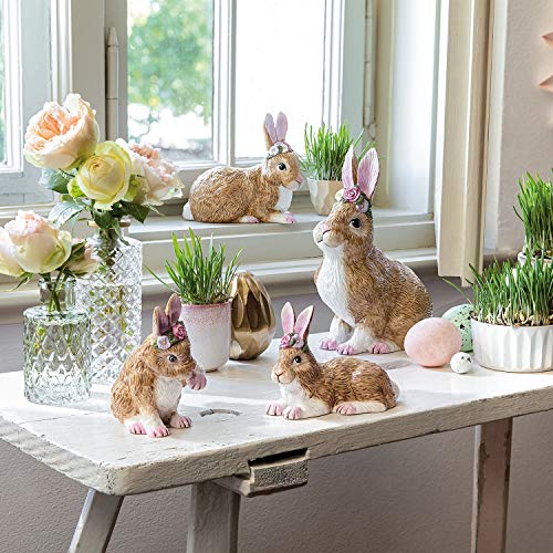 Villeroy & Boch Easter Bunnies-Figura Decorativa de Conejo de Pascua (Porcelana Dura, 14 x 9 x 19 cm), Carbón, Medio
