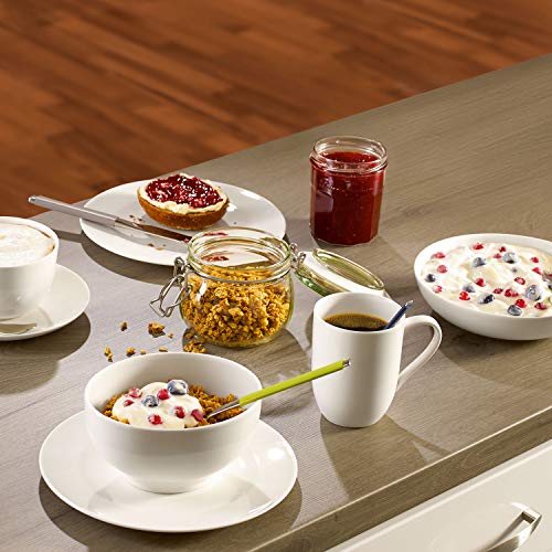 Villeroy & Boch For Me - Tazas de café, Juego de 2 piezas, 370 ml, porcelana premium, color blanco