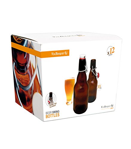 Vin Bouquet FIH 164 - Botellas swing para cerveza artesanal, 12 botellas para cerveza casera, regalo ideal para los amantes de la cerveza