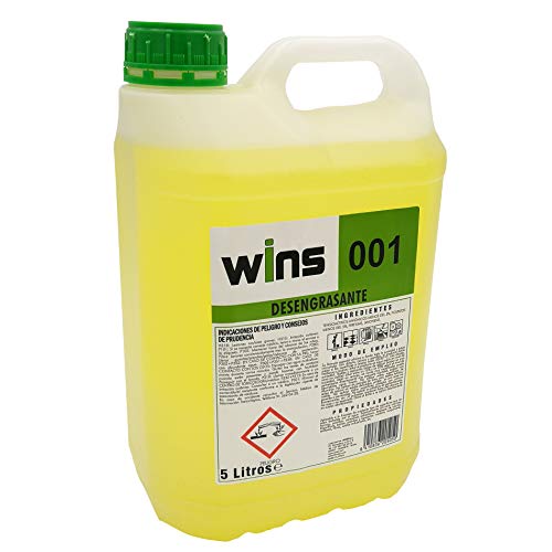 Vinfer Wins 001 Desengrasante Concentrado Profesional 001 para Multitud de Superficies. Botella 5 Lt