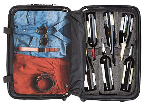 VinGardeValise 05 Grande - Maleta de Viaje para vinos & de usos múltiples - 69 x 45 x 35 cm - hasta 12 Botellas (Negro)