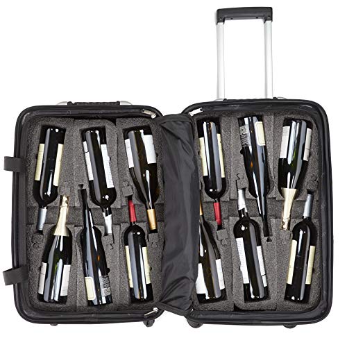 VinGardeValise 05 Grande - Maleta de Viaje para vinos & de usos múltiples - 69 x 45 x 35 cm - hasta 12 Botellas (Negro)