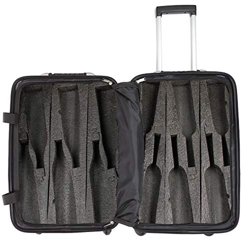 VinGardeValise 05 Grande - Maleta de Viaje para vinos & de usos múltiples - 69 x 45 x 35 cm - hasta 12 Botellas (Negro)