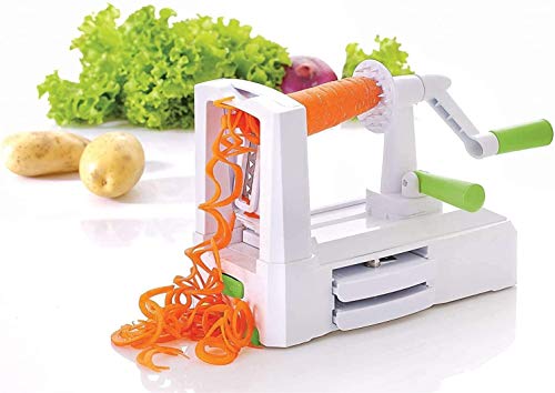 Vinsani - Cortador de vegetales en espiral Spiralizer, tres cuchillas; en dos colores