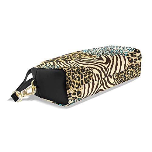 Vintage Bolsa Monedero Animal Zebra Estampado de leopardo Cremallera para Estudiante Chica Niño Niños Bolsa de maquillaje cosmético Estuche de lápices Bolígrafo Bolso estacionario