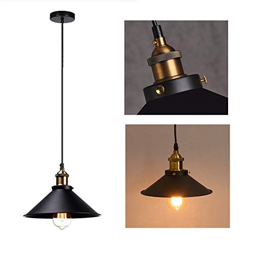 Vintage Industrial Iluminación Colgante - Retro Metal Pantallas de Iluminación Clásico Edison Colgante de Luz, Moderna Lámpara de Techo Decorativa Iluminación E27