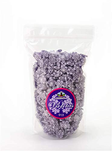 Violetas La Asturiana - Tradicional Gragea Artesana Madrileña con Auténtica Esencia de Violeta - Bolsa de 1 Kilo - Sin Gluten